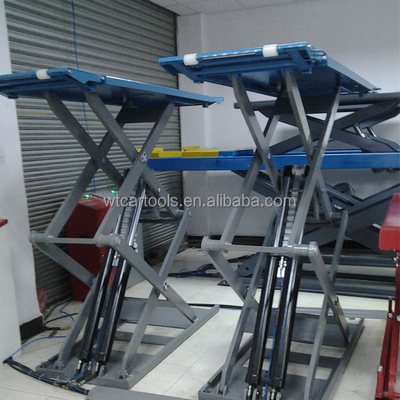 Qualità  3600kgs Lifting Capacity 220V Scissor Lift Car Hoist For On Ground Mounting fabbrica
