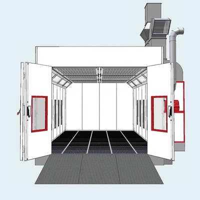 Booth di verniciatura a spruzzo diesel arancione per la verniciatura dei veicoli in colore arancione ed efficienza