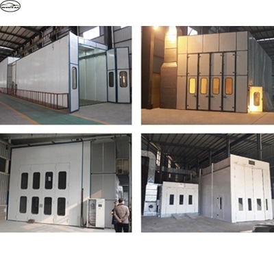 220V Industrial Car Spray Booth con filtro di pavimento in fibra di vetro e ventola di scarico