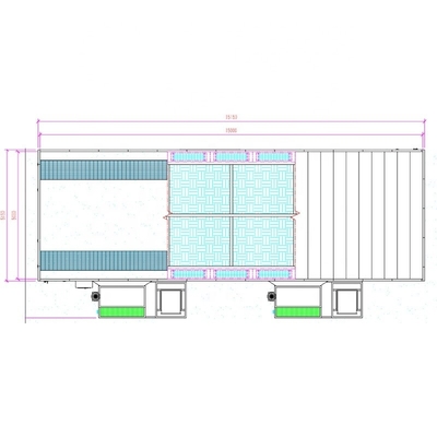 Forno a spruzzo industriale approvato CE da 39 kW per autobus e autocarri Sala verniciatura 15000mm