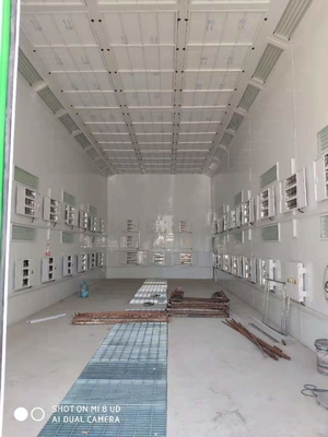 L'esterno LED Industrial Bus Spray Paint Booth con 2 set di ventilatori di scarico da 7,5 kW