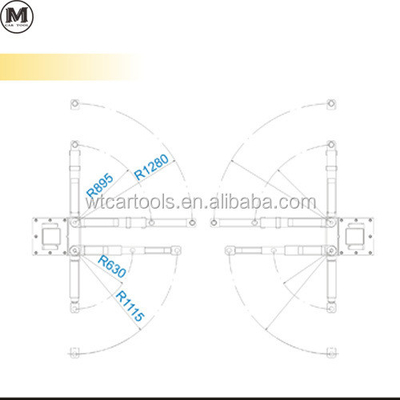 5000KGS 380v 2 Post Car Hoist Doppio cilindro idraulico Per SUV Minibus