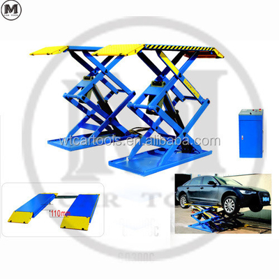 61"/1550mm Lunghezza piattaforma 3 tonnellate ascensore auto portatile con doppio cilindro