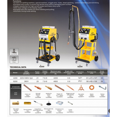 Macchina di riparazione di fori per auto in rame puro su misura per officine di riparazione auto 63kg