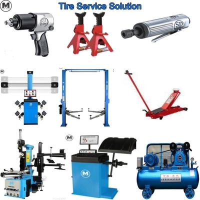 W-1.0/8 attrezzature per officine di pneumatici con compressore d'aria da 10 CV e jack di 12 T
