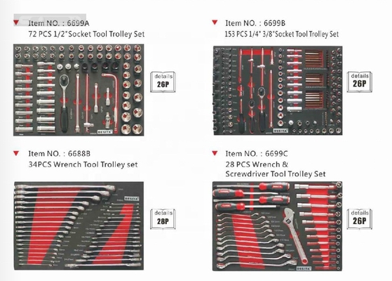 5pcs ruote auto di riparazione di attrezzi carrello facile e conveniente riparazioni con 400 Pcs attrezzi