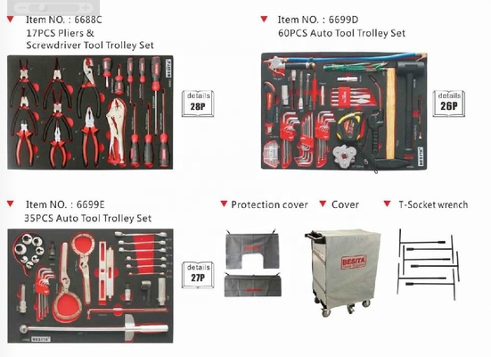 5pcs ruote auto di riparazione di attrezzi carrello facile e conveniente riparazioni con 400 Pcs attrezzi