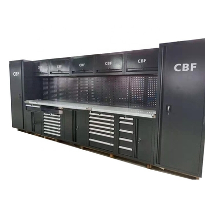 Arredamento di banchi da lavoro per garage in metallo nero W2400 D610 H40mm