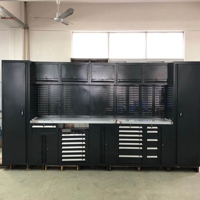 Arredamento di banchi da lavoro per garage in metallo nero W2400 D610 H40mm