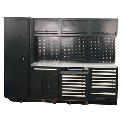 Arredamento di banchi da lavoro per garage in metallo nero W2400 D610 H40mm
