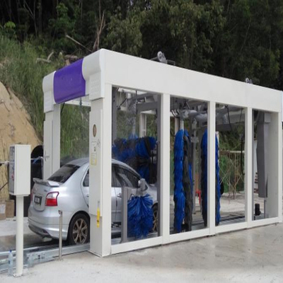 Sette spazzole Macchine per lavaggio auto ad alta pressione Macchine per lavaggio auto Sistema di controllo PLC Sistemi di lavaggio automatici