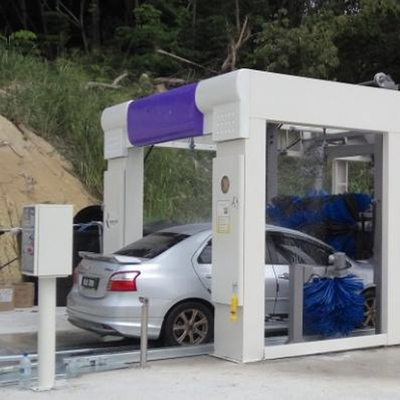 Sette spazzole Macchine per lavaggio auto ad alta pressione Macchine per lavaggio auto Sistema di controllo PLC Sistemi di lavaggio automatici