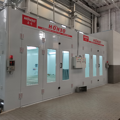 Cabina di verniciatura per autoveicoli approvata CE, supporto per paraurti per carrozzeria con ventola di tipo europeo, sala di miscelazione vernici per auto