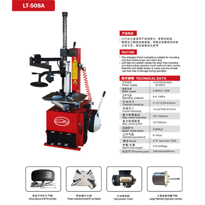 Smontagomme per pneumatici da 24 pollici, in lega, macchina per il cambio pneumatici, processo di doppia curvatura per colonne, macchina per il montaggio pneumatici per auto