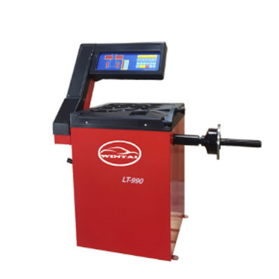 Macchina equilibratrice per pneumatici per auto con coni standard Coperchio in plastica delicato Equilibratrice automatica per ruote Programmi di autocalibrazione e autodiagnosi Attrezzatura per l'equilibratura dei pneumatici