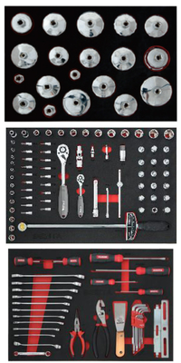 128pcs Soluzione strumento stazione di olio Bowl a forma di rete di olio chiave portante strumento set chiave portante set filtro olio per la manutenzione dell'auto