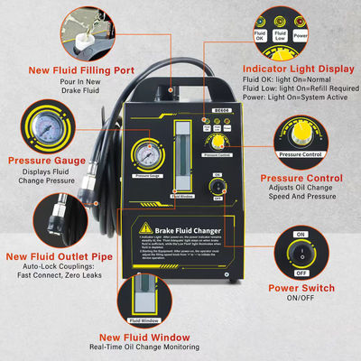One-click brake fluid changer adjustable pressure universal for all vehicles