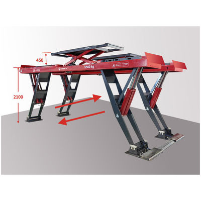 Sollevatore a forbice verticale a Y per allineamento ruote, sollevamento per impieghi gravosi, capacità di sollevamento 11 cilindri, 5500 kg