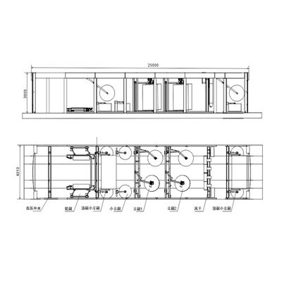 Autolavaggio Tunnel a Rulli per Camion Pianale 14 SPAZZOLE 25 METRI