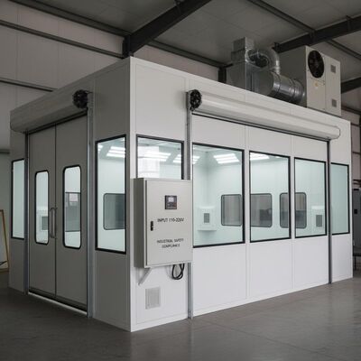 Cabina di verniciatura per auto raffreddata ad acqua con ventola tipo europeo da 5,5 KW e parete da 50 mm per verniciatura automobilistica