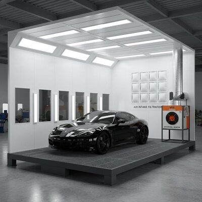 Cabina di Verniciatura a Spruzzo con Base Strutturale in Acciaio da 300mm, Filtro a Sacca per Aspirazione e Bruciatore Diesel G10 per una Pittura Ottimale