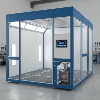Cabina di verniciatura per auto con bruciatore diesel G10, pannello di controllo digitale e struttura in acciaio da 300 mm per verniciatura automobilistica